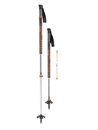 Телескопічні трекінгові палиці Komperdell Contour Titanal II Pro, 105-140 см (Black/Orange), фото 3