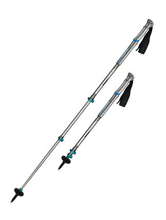 Телескопічні трекінгові палиці Komperdell Shockmaster Pro Powerlock, 105-140 см (Silver/Blue), фото 1