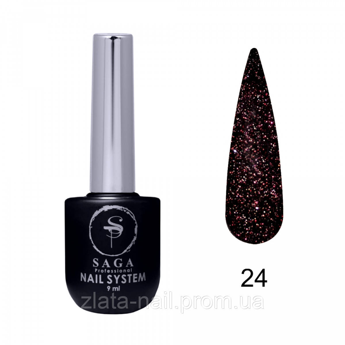 Гель-лак світловідбивний Saga Professional Fiery gel No24;8 мл