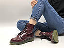 Черевики жіночі бордові демісезонні Dr.Martens Bordo (02911), фото 5