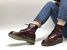 Черевики жіночі бордові демісезонні Dr.Martens Bordo (02911), фото 2