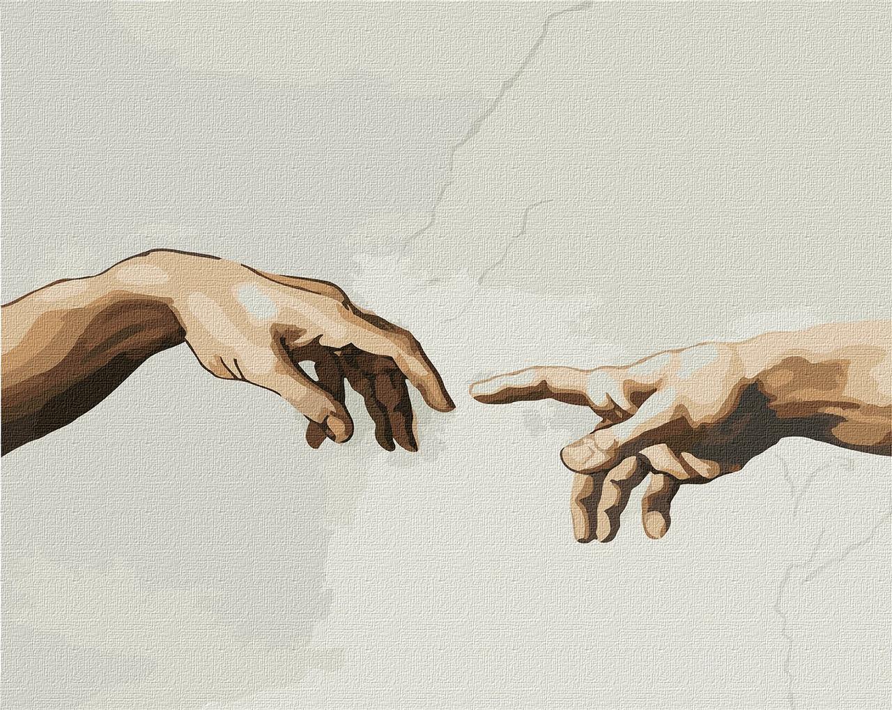 Картина по номерам. "Створення Адама © Мікеланджело"KHO 4821 40*50 см