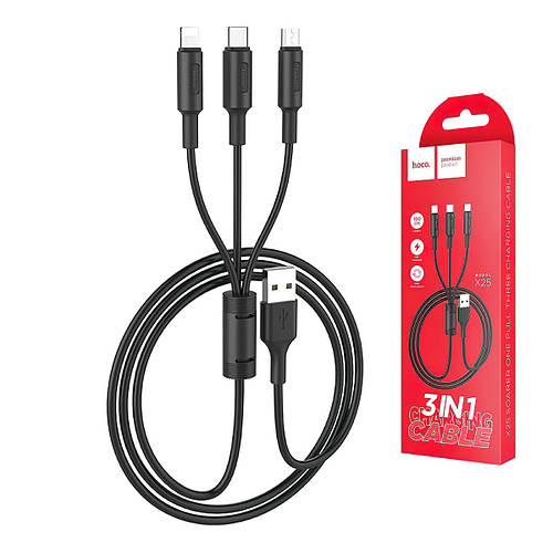 Универсальный кабель для зарядки телефонов 3 в 1 Hoco Х25, шнур для ...
