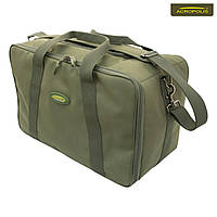 Рибальська сумка фідерна з акумулятором холоду, 7-ма різносекційними коробками, поводочницею і чохлом для