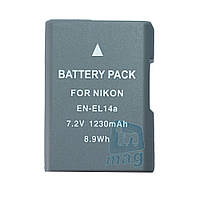 Аккумулятор для фотоаппарата Nikon EN-EL14+ / EN-EL14A silver, 1230 mAh