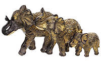 Декоративная статуэтка,, Семья слонов,,29.3*10.5*15.2см чёрный с золотом (SG37-888)