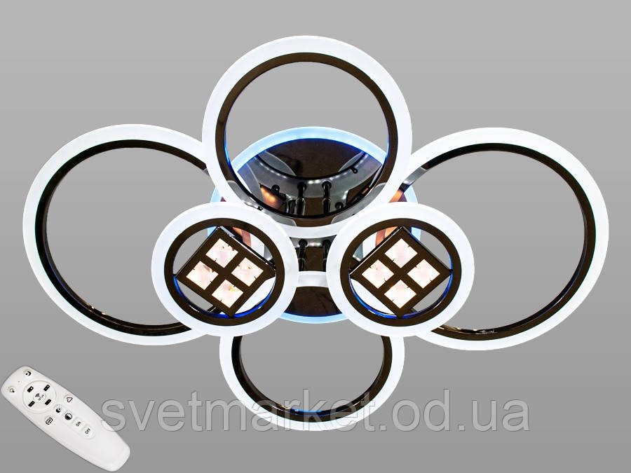 Стельова люстра з димером і LED-підсвіткою AD8200/6BHR LED 3color dimmer