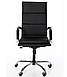 Крісло офісне чорне з підлокітниками Slim FX НB Хром Tilt Неаполь-20 висока спинка, механізм гойдання TM AMF, фото 7