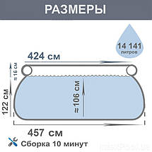 Надувний басейн Intex 26168-0, 457-122 см, фото 6
