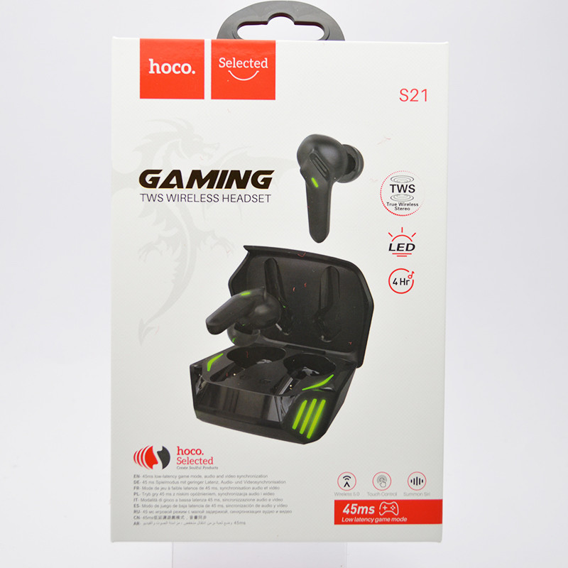 Безпровідні навушники ігрові Hoco S21 Magic shadow gaming Bluetooth Black