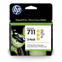 Картридж HP 711 Yellow CZ136A - 3 Pack