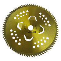 Диск для мотокоси 255 мм 80Т+4 ножі (победіт)