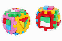 Куб Розумний малюк Логіка Комбі, 46 элементов, пак. 23*10см, ТМ Технок, Украина