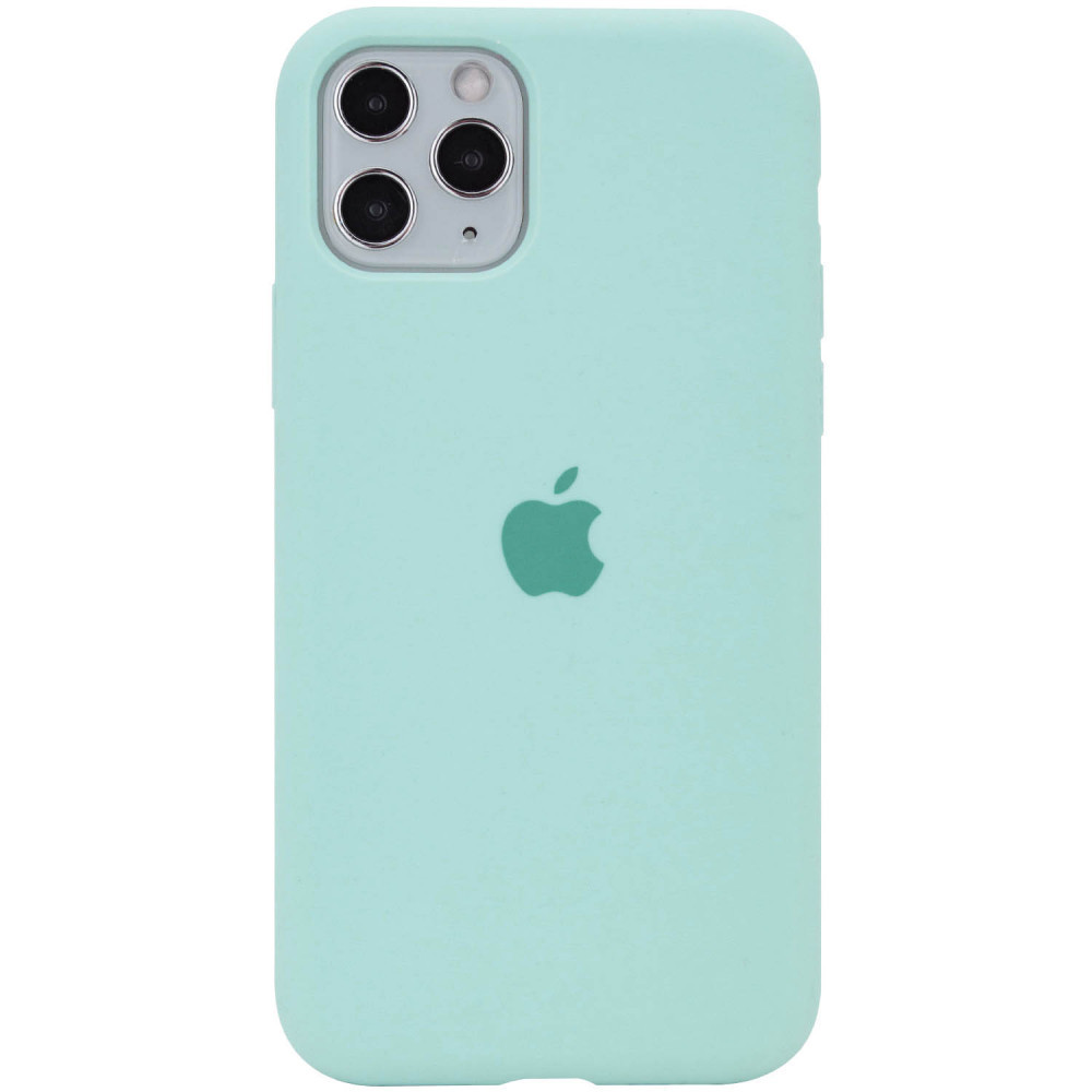 Силіконовий Чохол на iPhone 12 Pro Max 6.7" із закритим низом Silicone Case 100% Бірюзовий