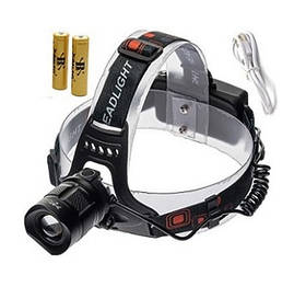 Ліхтар налобний X-Balog BL-T32-P50 + zoom + microUSB + 2х18650 + 3 режими