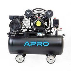 Компресор двоциліндровий ремінний 2.2 кВт 402 л/хв 8бар 50 л (2 крани) APRO 850181