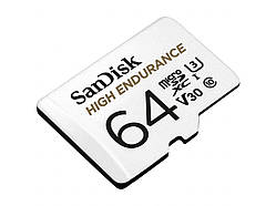 Карта пам'яті MicroSDXC (UHS-1 U3) SanDisk High Endurance 64Gb class 10 V30 (100Mb/s) (adapterSD)