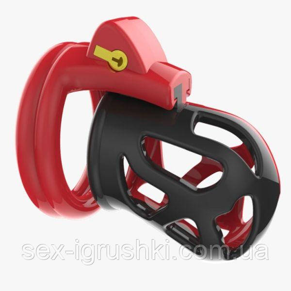 Пластиковий пояс вірності Male Chastity Device Cocks Cage Red