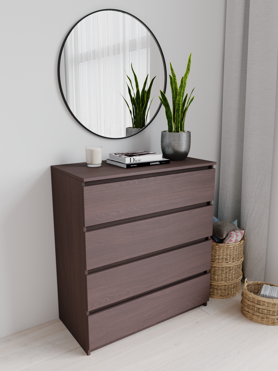 Комод без ручек. 80×40 висота 100 см., фото 1