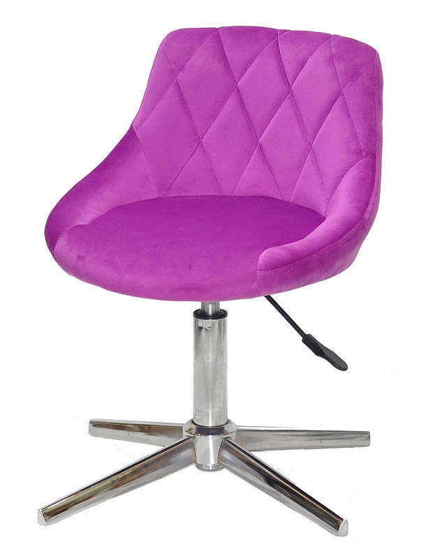 Крісло Foro (Форо) Modern Base бузковий 1022 велюр на хромованій хрестовині на стопах, регулювання висоти, фото 1