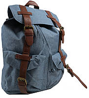 Рюкзак mebelime міський Retro-Ruscksack блакитний на 20л, фото 3
