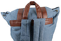 Рюкзак mebelime міський Retro-Ruscksack блакитний на 20л, фото 6