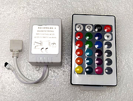 Контролер RGB RF-пульт 24 кнопки, 6A (2А*3кан.)