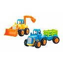 Набір іграшкових машинок Hola Toys Бульдозер і трактор, 6 шт. (326AB-6), фото 2