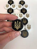 Фішки для гри нарди з каменю 27×12мм з гравіруванням тризуб, фото 4