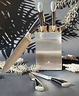 Набір кухонних ножів із підставкою 6 предметів Edenberg EB-11002 Набір ножів із неіржавкої сталі на підставці