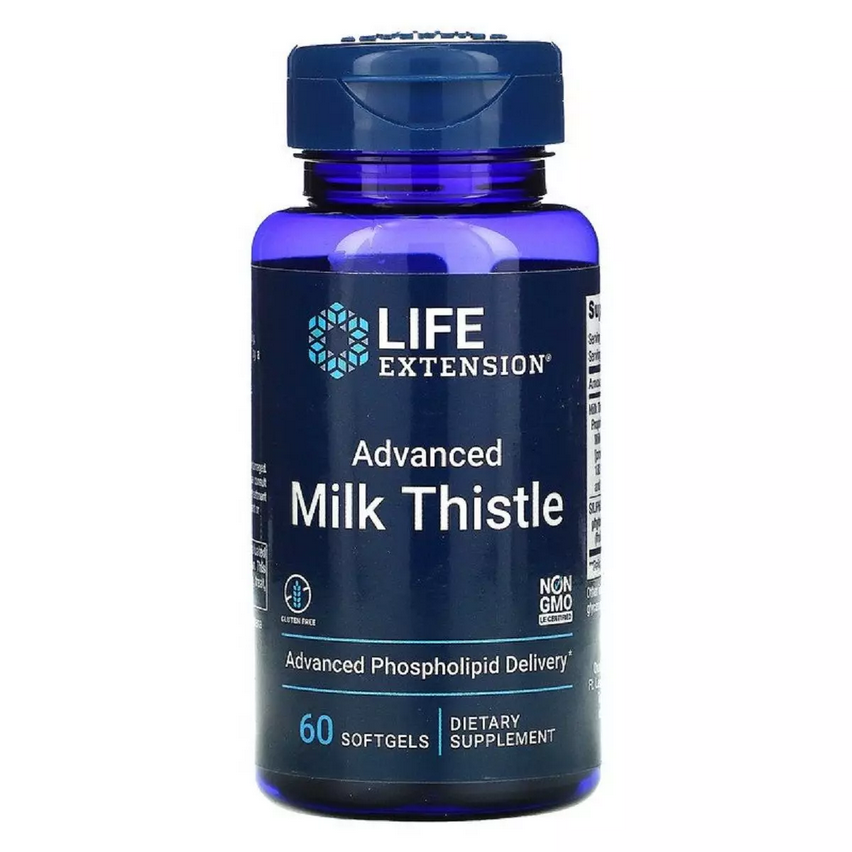Силімарин (Розторопша), European Milk Thistle, Life Extension, 60 желатинових капсул