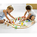 Іграшкова залізниця Viga Toys дерев'яна 90 ел. (50998), фото 8