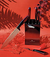 Набір кухонних ножів із підставкою 6 предметів Edenberg EB-11003 Набір ножів із неіржавкої сталі на підставці