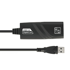Контроллер USB 3.0 to Ethernet - Сетевой адаптер 10/100/1000Mbps с проводом, Black, Blister Q100