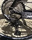 Гірський спортивний велосипед DeMARCHE Atom 29" рама 19" обладнання Shimano DEORE 12 швидкостей вилка повітряна, фото 7