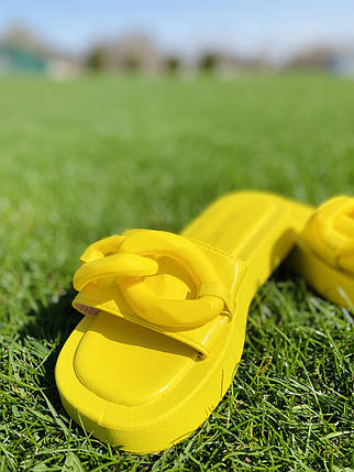 Шлепанцы с цепью Prima d'Arte B03 36 Желтые, фото 2