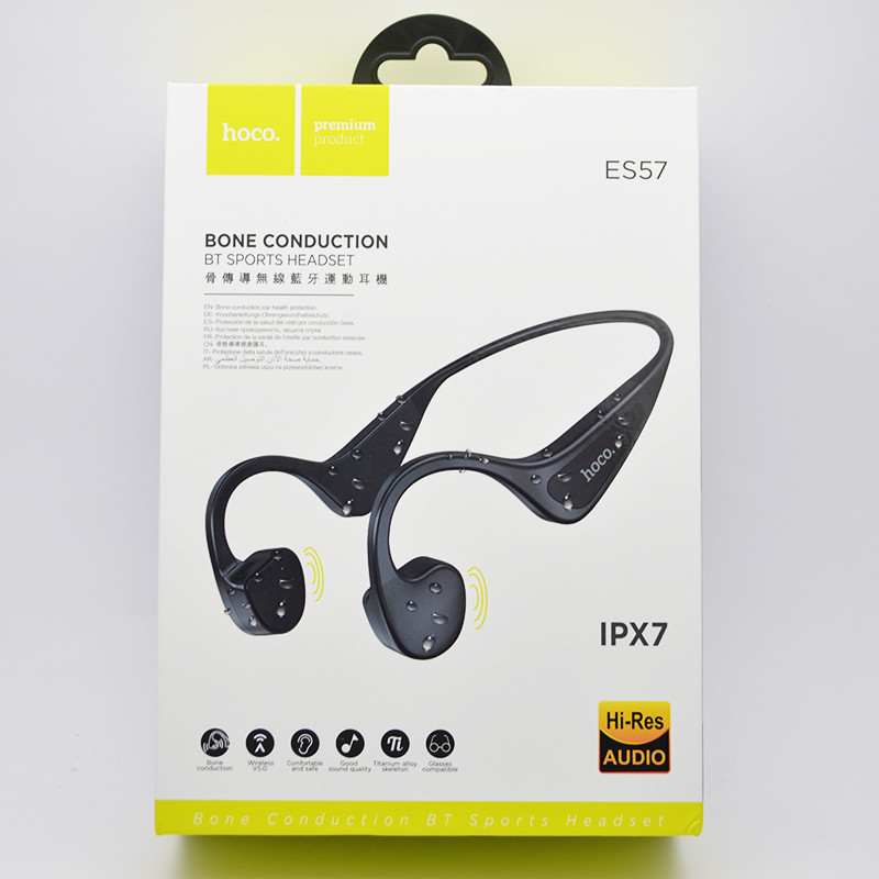 Безпровідні навушники з кістковою провідністю звуку Hoco ES57 IPX7 Bluetooth Black