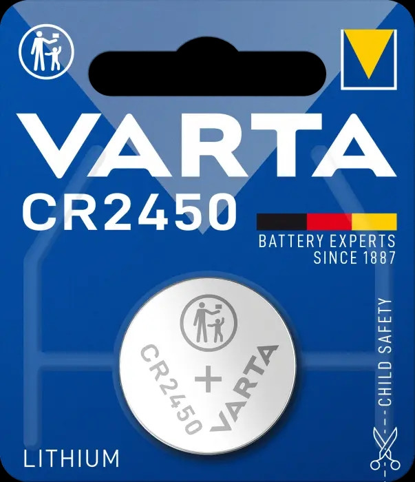 Дискова батарейка VARTA Cell Lithium 3V CR2450 (560mAh) (C1)