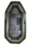 Човен надувний ПВХ легка гребний Дельта (Omega) Ω 240 L, колір хакі, фото 8