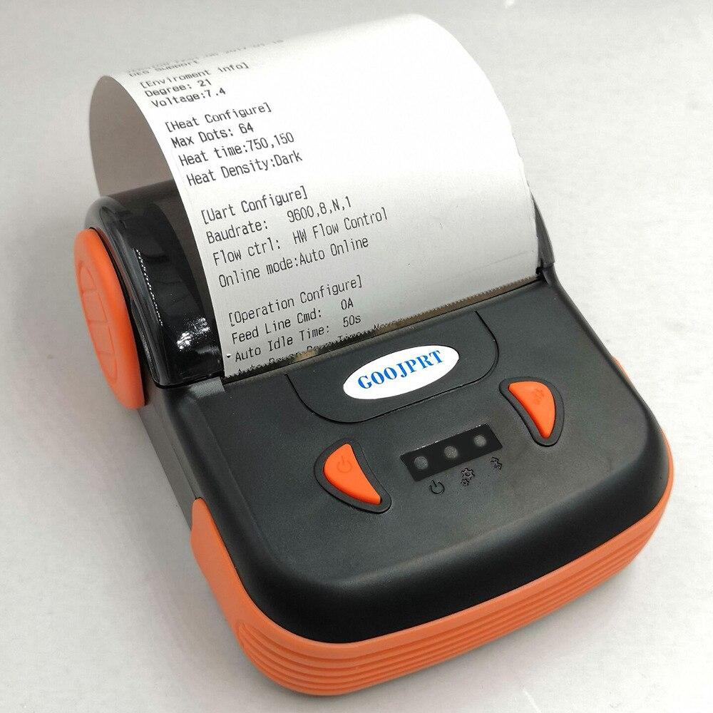 Мобильный чековый принтер Bluetooth 80 мм GOOJPRT MTP-3 портативный термопринтер для чеков Android Windows iOS