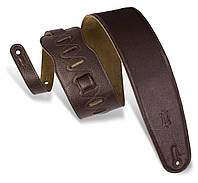 Ремень гитарный Levy's M4GF-DBR CLASSICS SERIES PADDED GARMENT LEATHER BASS STRAP (DARK BROWN)