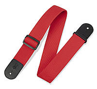 Ремень гитарный Levy's M8POLY-RED CLASSICS SERIES POLYPROPYLENE GUITAR STRAP (RED)