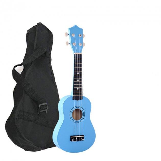 Укулеле сопрано 21" HM100-GB, блакитний + чохол, медіатор, фото 1
