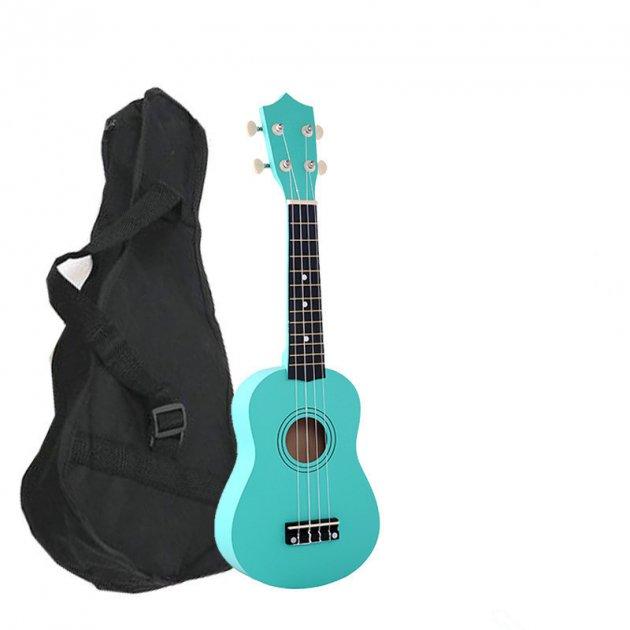 Укулеле сопрано 21" HM100-GB, бірюзовий + чохол, медіатор, фото 1