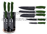 Набір кухонних ножів із підставкою 6 предметів Edenberg EB-11006 Набір ножів із неіржавкої сталі на підставці, фото 3