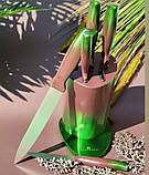 Набір кухонних ножів із підставкою 6 предметів Edenberg EB-11022 Набір ножів із неіржавкої сталі на підставці, фото 3