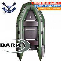 Килевая лодка Барк ВТ-310С надувная лодка ПВХ Bark BT-310S трехместная лодка с килем жесткое дно