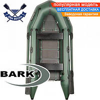 Моторная лодка Барк ВТ-290Д надувная лодка ПВХ Bark BT-290D двухместная лодка под мотор реечный настил