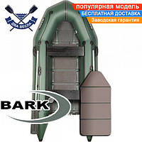 Моторная лодка Барк ВТ-290ДК надувная лодка ПВХ Bark BT-290DK двухместная лодка под мотор пол-книжка