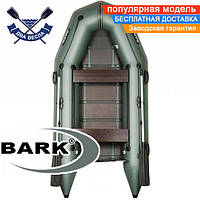 Моторная лодка Барк ВТ-310Д надувная лодка ПВХ Bark BT-310D трехместная лодка под мотор реечный настил